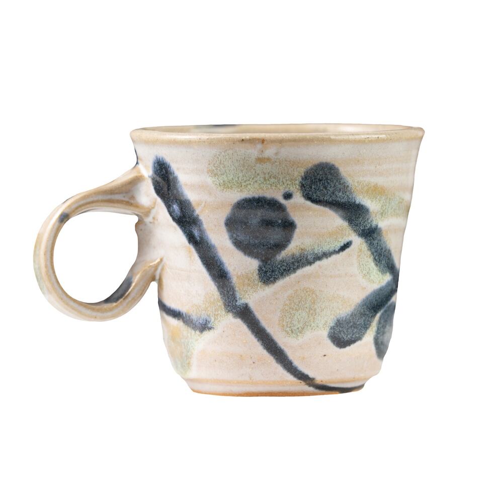 Vintage Handmade Japanese Studio Pottery Mug – Wabi-Sabi Ceramic Coffee Cup